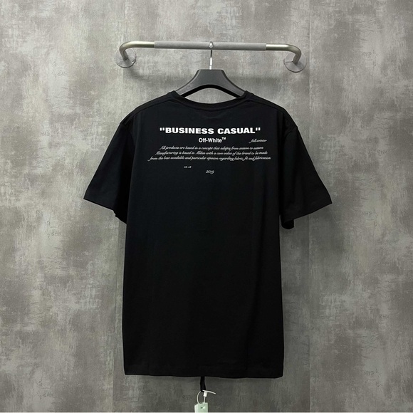 Authentic Off-White Black and Blue Graphic Tee - Picture 3 of 3